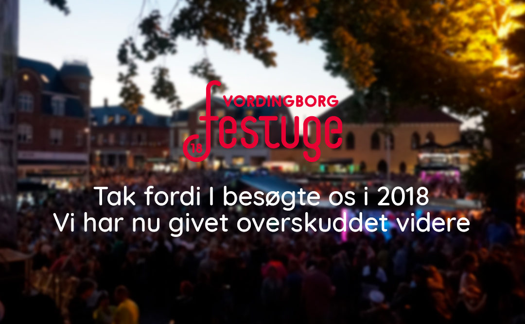 Udlodning af overskuddet fra Vordingborg Festuge 2018